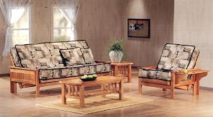 hardwood futons have matching coffee and end tables availablefor complete room groupings.