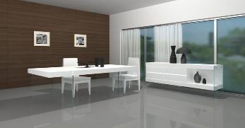 Contemporary style, available in white, black or earth.